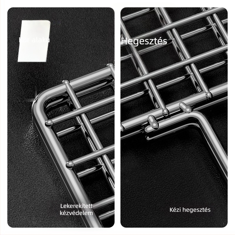 Rozsdamentes acél halas grill-klipsz és grills háló, nagy méretű kereskedelmi grills háló halakhoz és zöldségekhez