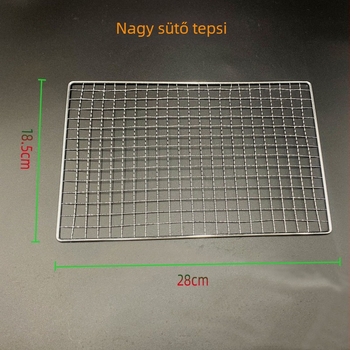 Egyszer használatos galvanizált grillháló – kültéri, téglalap alakú dróthálós rács kebabokhoz