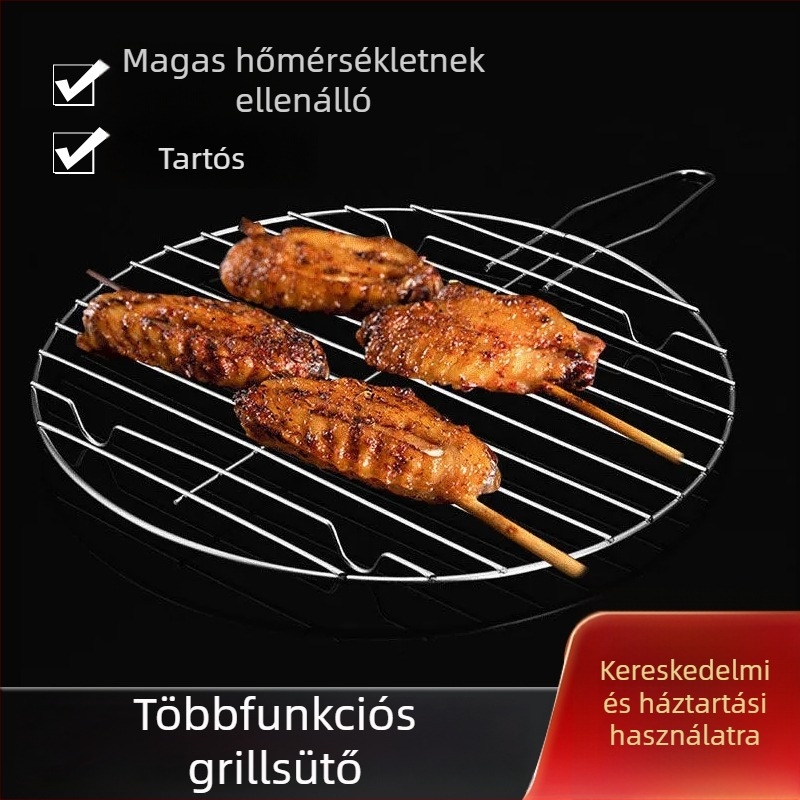 Rozsdamentes acél halcsipesz kültéri barbecue-hoz, hálóhoz és kör alakú grillhez