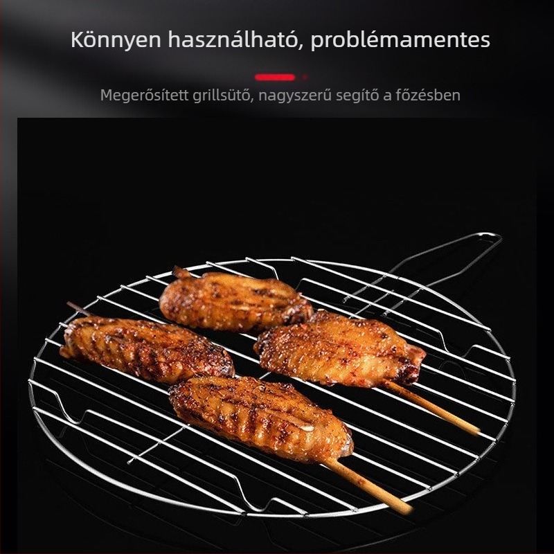 Rozsdamentes acél halcsipesz kültéri barbecue-hoz, hálóhoz és kör alakú grillhez