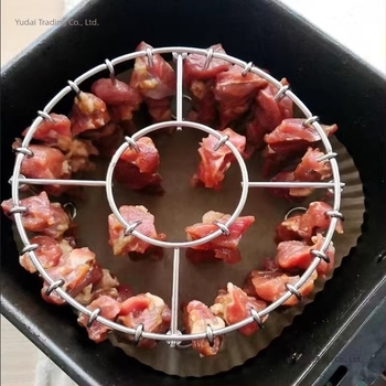 Otthoni használatra készült légsütő grillrács, 304 rozsdamentes acélból készült függőleges nyárs grill, húsnyárs tartó
