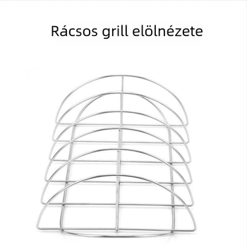 Félkör alakú grillsütő rács bordákhoz, steakhez és csirkéhez – tapadásmentes BBQ rács