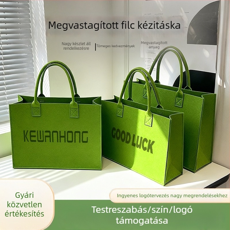 Új filc táska, nagy kapacitású kézitáska mindennapi használatra