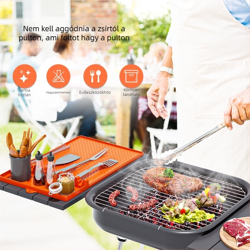 Szilikon grillmatrac, tálvédő és olajcsepppad sütőhöz