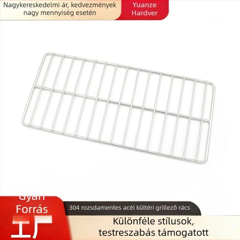 304 rozsdamentes acél kültéri grillszita háló, háztartási grillrács, vastagított kivitel, korrózióálló
