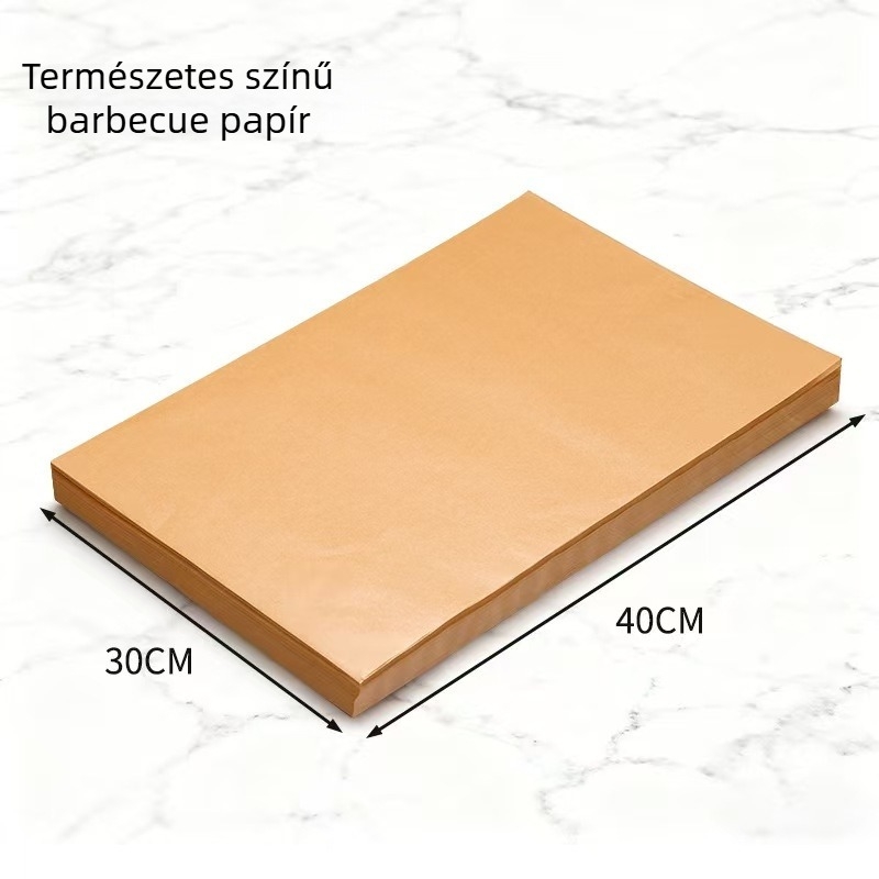 Élelmiszer-minőségű grill- és sütőpapír szilikon bevonattal, téglalap alakú tapadásmentes sütőpapír magas hőmérsékleten