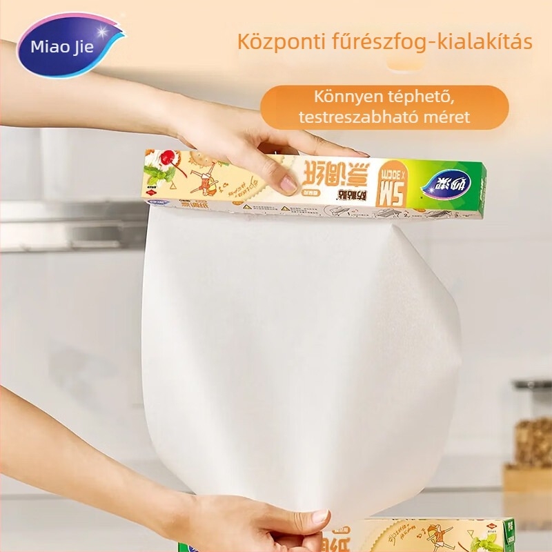 Miaojie Szilikonnal bevont viaszospapír sütéshez, grillhez és sütőhöz