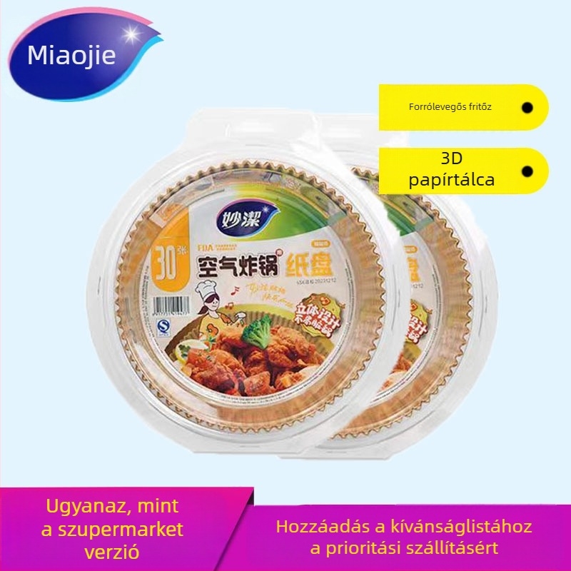 Miaojie Air fryer papírtálca, olajfelszívó szilikonos sütőpapír