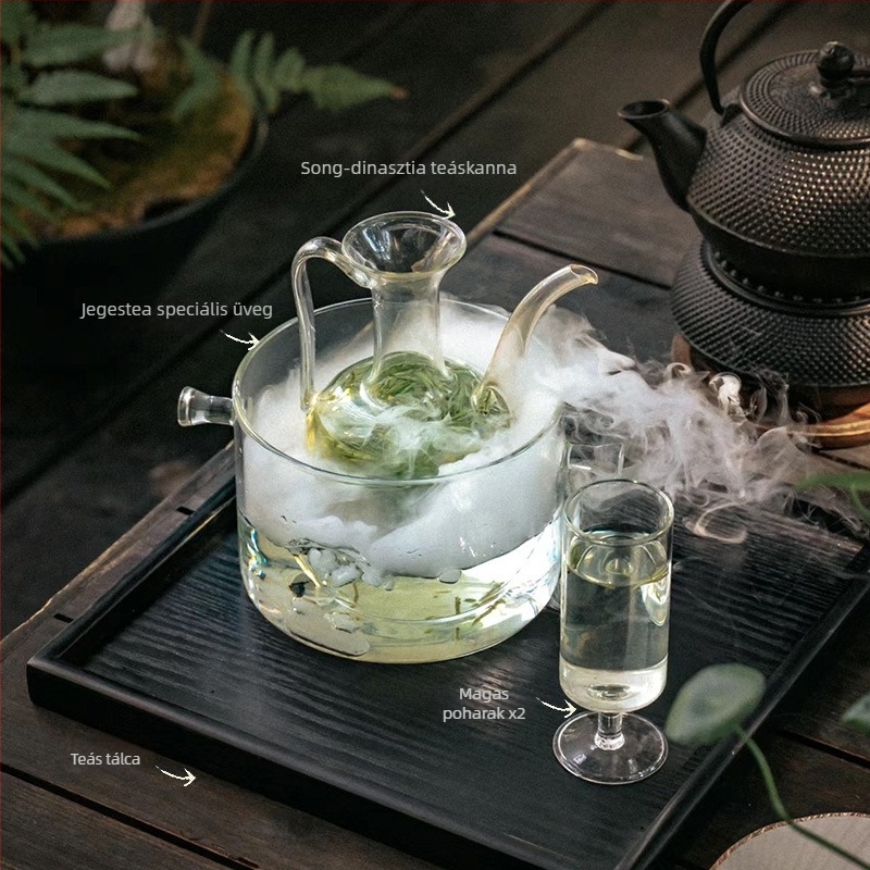Yunlin Hideg Tea Kiegészítő Készlet — Hőálló Üvegpohár Teához, Nyári Jeges Tea Eszközök, Új Kínai Stílus