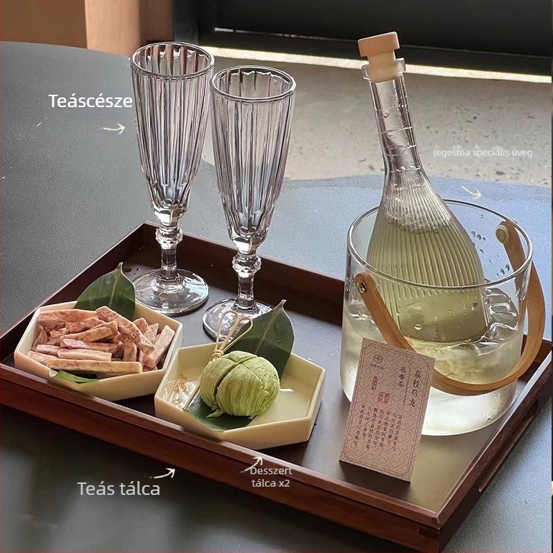 Yunlin Hideg Tea Kiegészítő Készlet — Hőálló Üvegpohár Teához, Nyári Jeges Tea Eszközök, Új Kínai Stílus