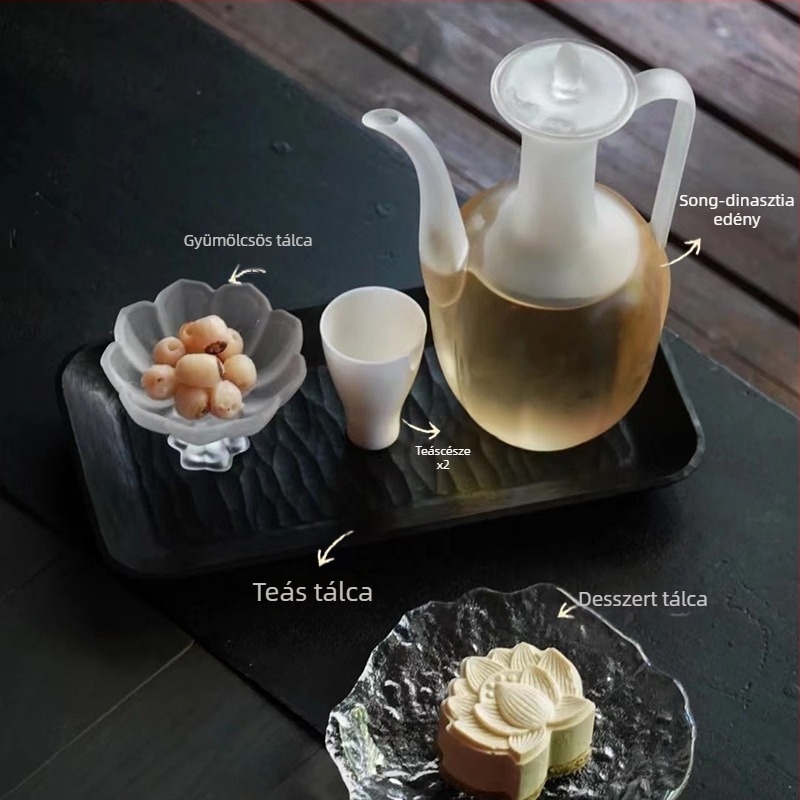 Yunlin Hideg Tea Kiegészítő Készlet — Hőálló Üvegpohár Teához, Nyári Jeges Tea Eszközök, Új Kínai Stílus