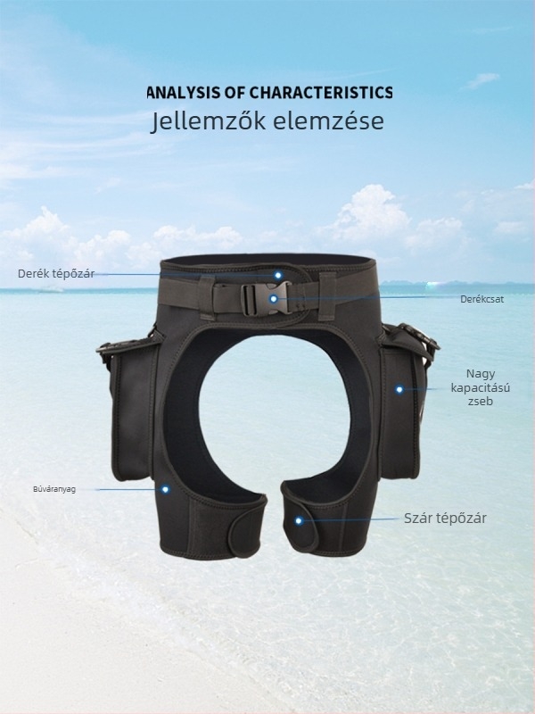 Yon Sub 2.5 mm neopren búvár rövidnadrág felnőtteknek – uniszex, megosztott tárolózsebekkel