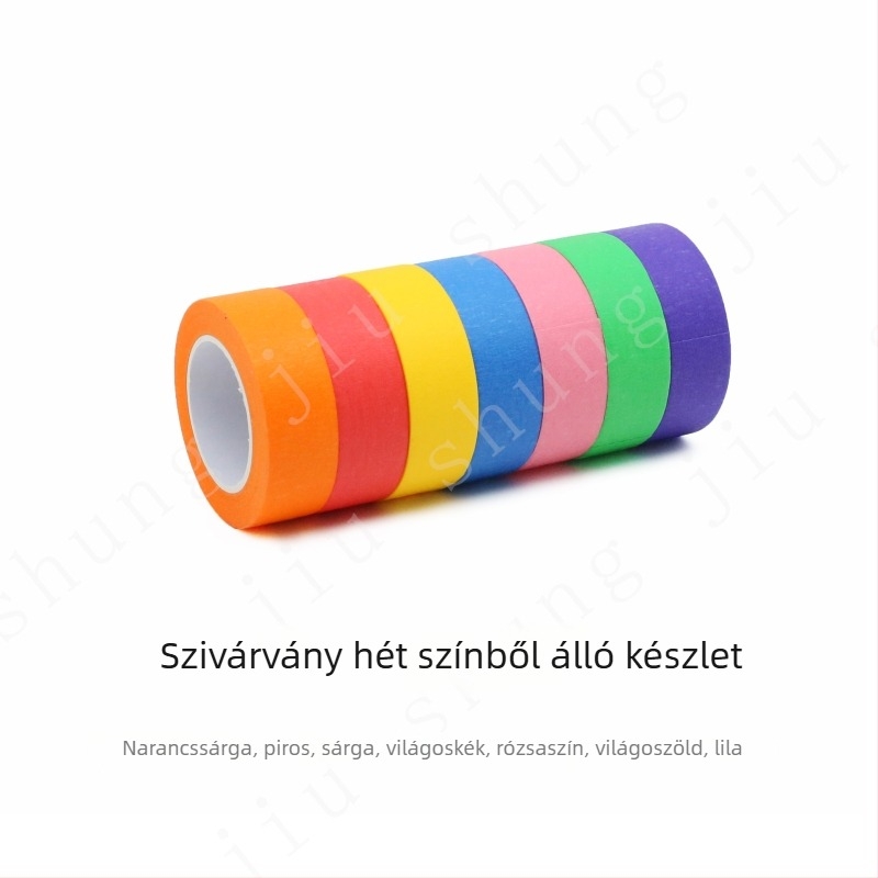 Színes maszkoló szalag krepp papírból, ultra vékony, téphető nyom nélkül, sokoldalú művészeti és DIY használatra