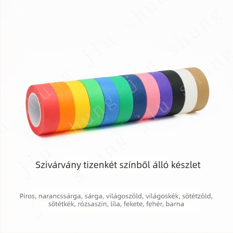 Színes maszkoló szalag krepp papírból, ultra vékony, téphető nyom nélkül, sokoldalú művészeti és DIY használatra