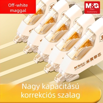 M&G Morning korrigáló szalag, bézs színű, nagy kapacitású, 20.3 m, ütésálló, elegáns dizájn