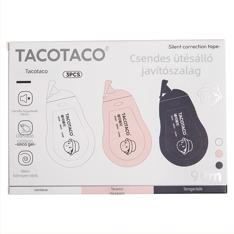Maihe Tacotaco Csendes, Esésvédő Javító Szalag – 3 Darabos Készlet, Piros, Kék, Fekete