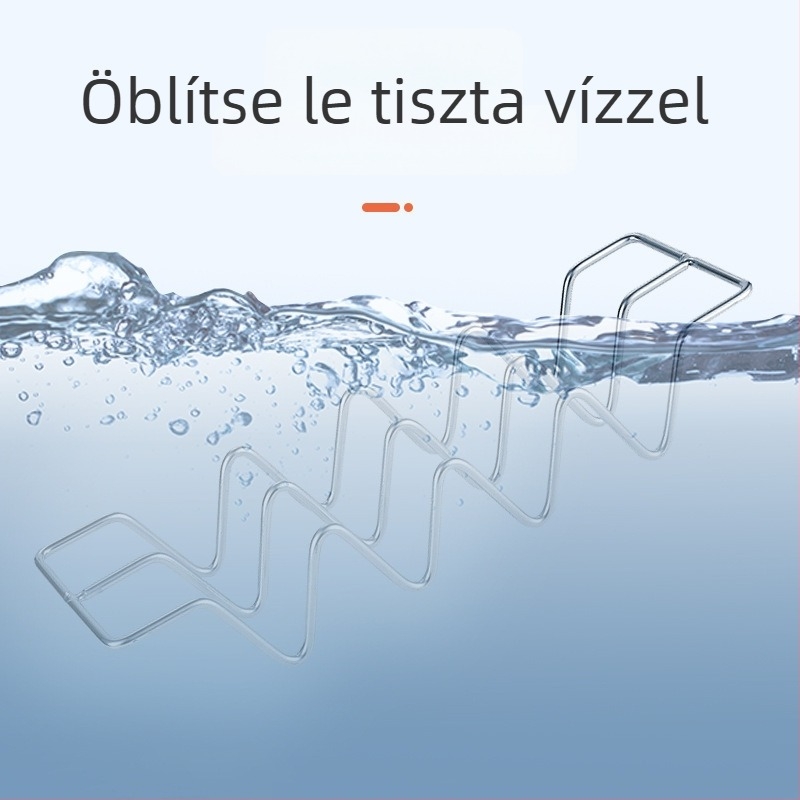W-alakú 201 rozsdamentes acél grillrács, tapadásmentes, könnyen tisztítható, modern minimalista dizájn
