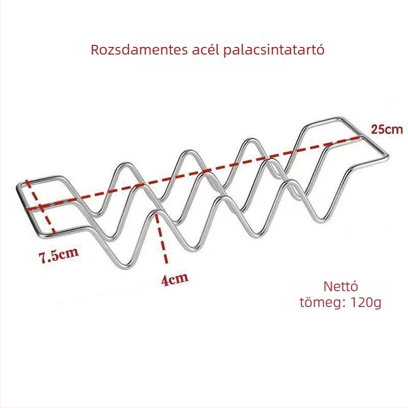 W-alakú 201 rozsdamentes acél grillrács, tapadásmentes, könnyen tisztítható, modern minimalista dizájn