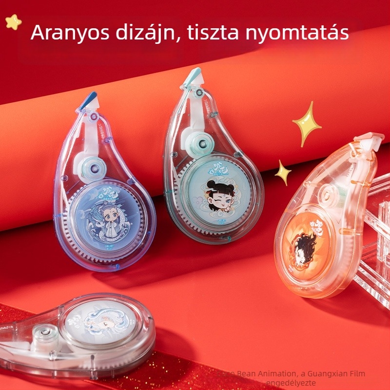 Deli Nz102 Nezha sorozat javító szalag (készlet), csendes működés, aranyos rajzfilm motívumok irodai Kellékek