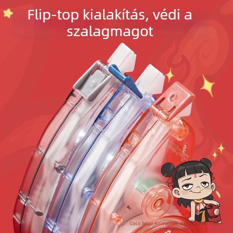 Deli Nz102 Nezha sorozat javító szalag (készlet), csendes működés, aranyos rajzfilm motívumok irodai Kellékek