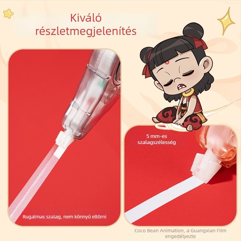 Deli Nz102 Nezha sorozat javító szalag (készlet), csendes működés, aranyos rajzfilm motívumok irodai Kellékek