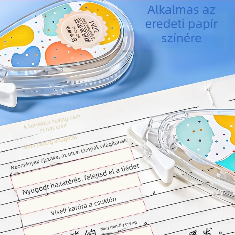 Beige korrekciós szalag, láthatatlan, nagy kapacitású, egyszerű kialakítás, divatos lányoknak