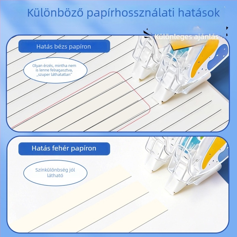 Beige korrekciós szalag, láthatatlan, nagy kapacitású, egyszerű kialakítás, divatos lányoknak