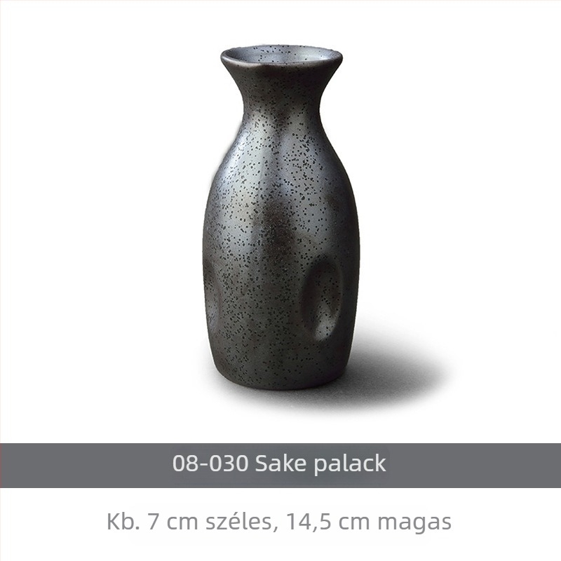 Porcelán saké készlet kanna és poharakkal, japán Izakaya stílusú, adagolóval