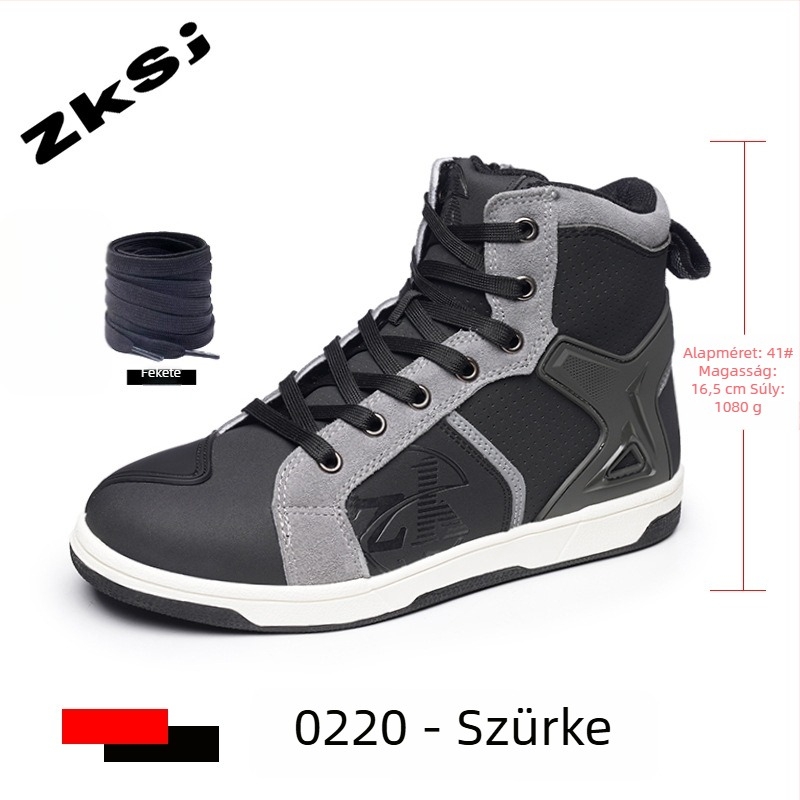 Légáteresztő motorkerékpáros cipő, csúszásmentes és ütésálló, minden évszakra