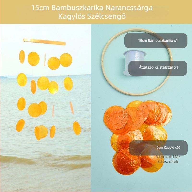 DIY készlet tükrös kagylókból készült szélcsengőhöz gyerekeknek