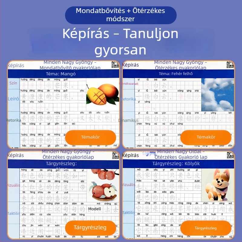 Kép alapján írás gyakorlófüzet az első osztályosoknak — napi gyakorlat
