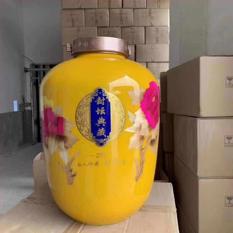 Jingdezhen antik boros tartály, 50–60 jin, kerámia búzaszálból, nagy nyílású, háztartási használatra, zárható