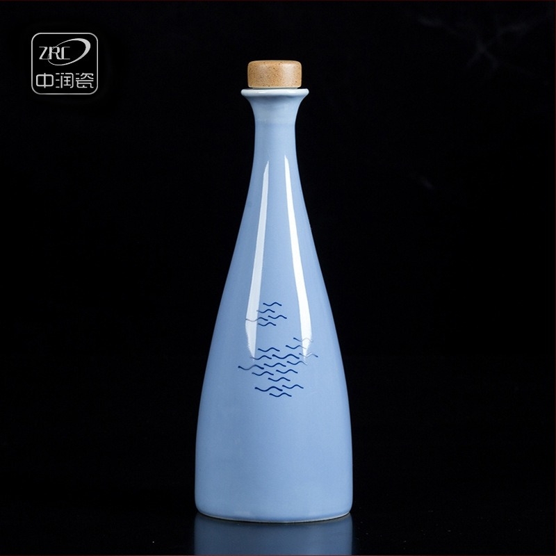 Kerámiából készült italosüveg, 500 ml, kreatív dizájn, üres üveg