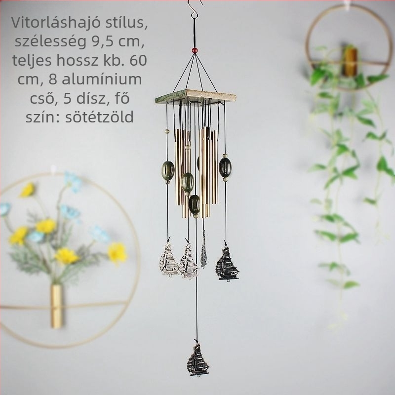 Forgó fém szélcsengő dísz – függő medál, ajándék