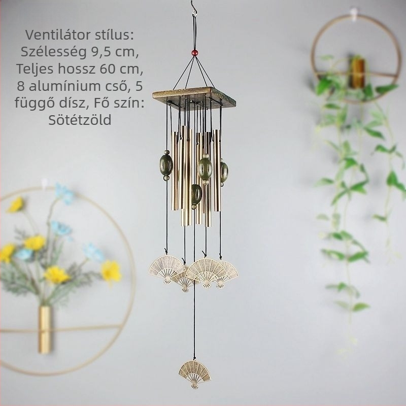 Forgó fém szélcsengő dísz – függő medál, ajándék