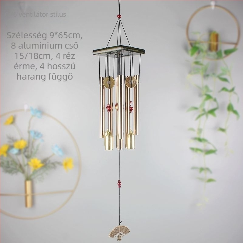 Forgó fém szélcsengő dísz – függő medál, ajándék