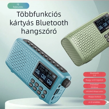 DX90 Bluetooth rádió két kártyahellyel, USB-meghajtóval, felvétel, ismételt lejátszás, dalszövegek megjelenítése és időzítő