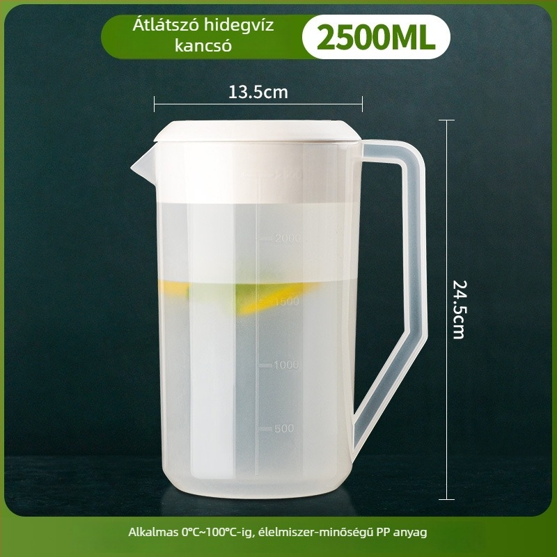 Műanyag hidegvíz kancsó, nagy kapacitású, otthoni használatra, teafőzésre, ellenálló a magas hőmérsékletnek, tej-tea bolt számára mérőskálával, kereskedelmi használatra