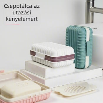 Fali szerelhető, négyszögletes utazószappantartó fedéllel – vastagított dizájn a fürdőszobába