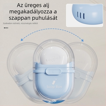 Zárt utazó szappan-doboz fedéllel, hordozható, lefolyó funkcióval a szárításhoz, kiváló minőségű szappantároló