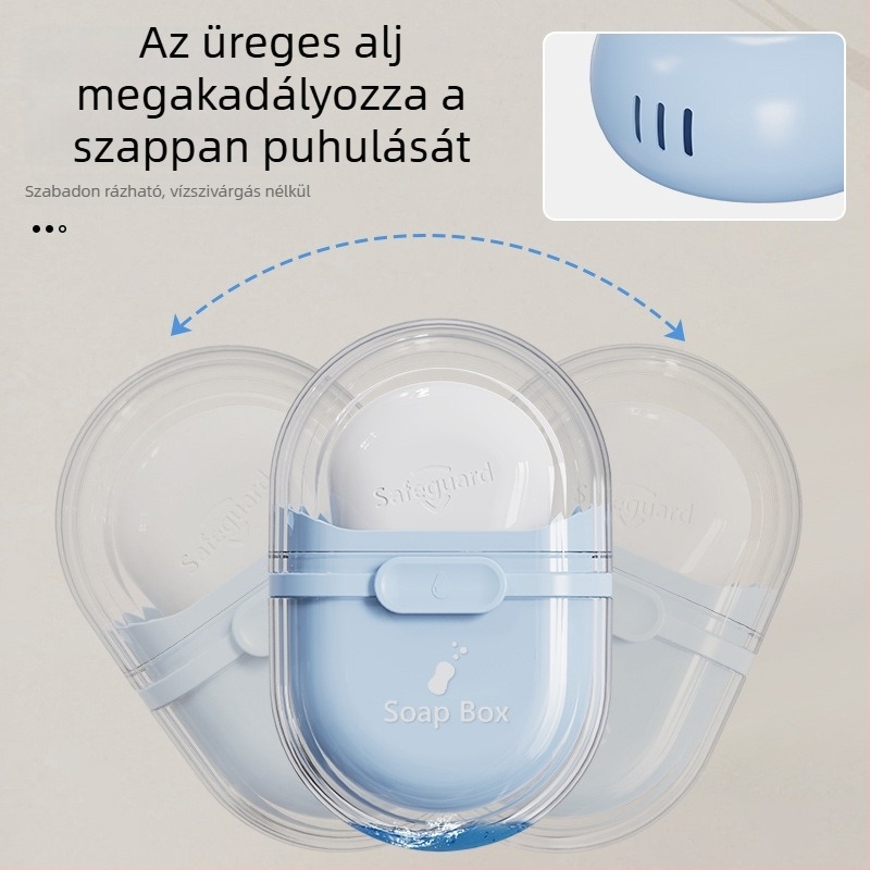 Zárt utazó szappan-doboz fedéllel, hordozható, lefolyó funkcióval a szárításhoz, kiváló minőségű szappantároló
