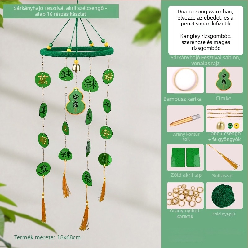 Újévi száz áldás szélcsengő – DIY kézírásos áldás medál, kreatív medál készlet anyagokkal