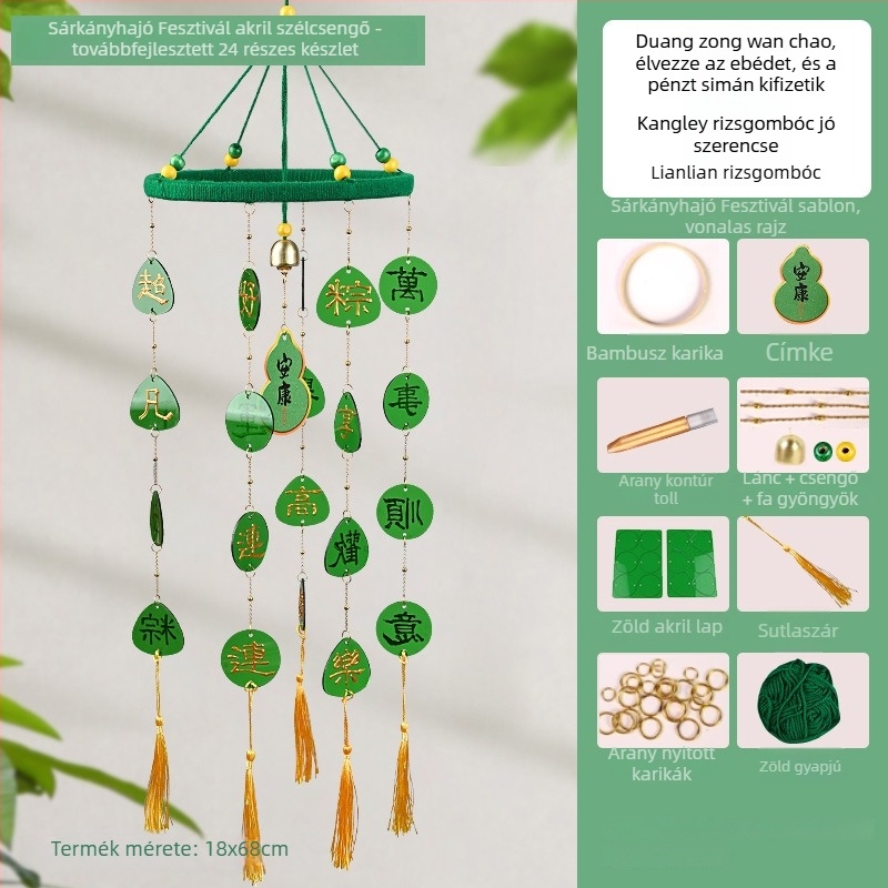 Újévi száz áldás szélcsengő – DIY kézírásos áldás medál, kreatív medál készlet anyagokkal