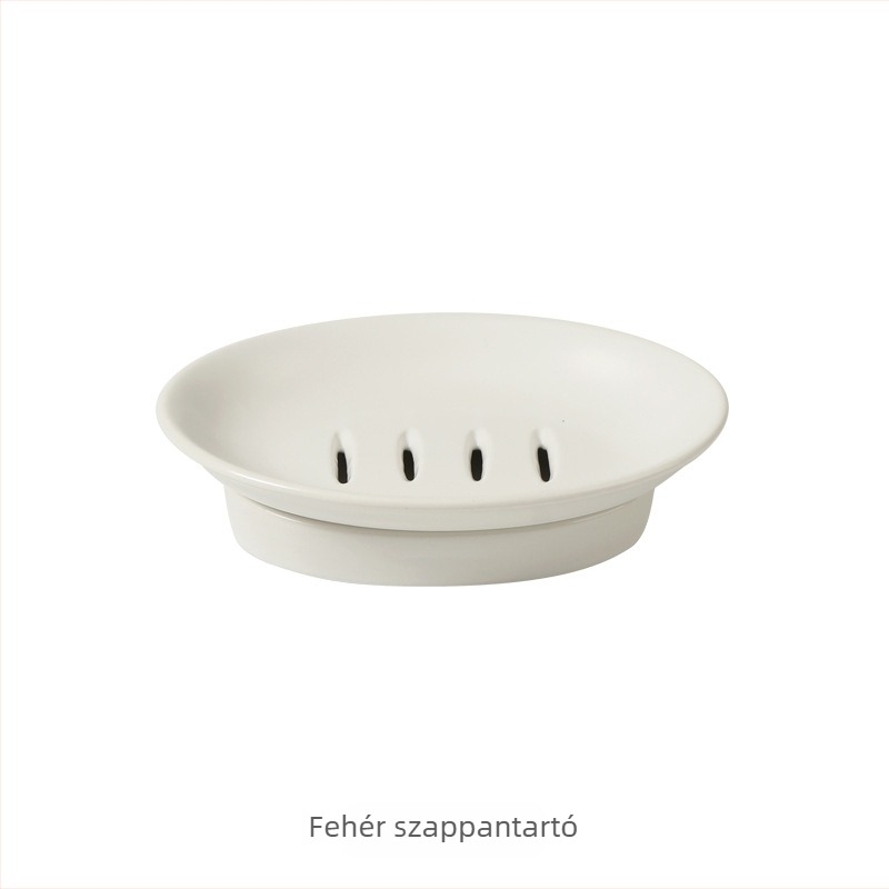 Retro kétszintes kerámia szappantálca vízlevezetővel, háztartási használatra, fürdőszobai szappontartó és tároló