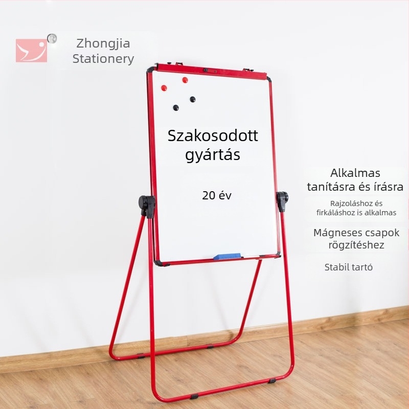 U-alakú mágneses kétoldalas gyerekeknek szánt fehértábla állvánnyal