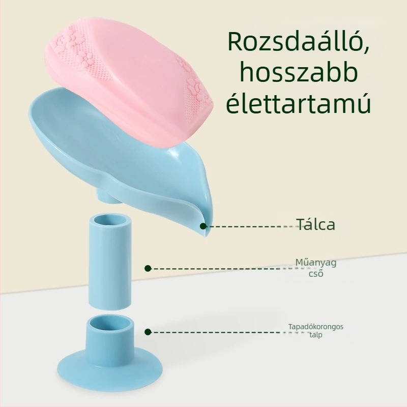 Leveles alakú szappantartó polc a fürdőszobába