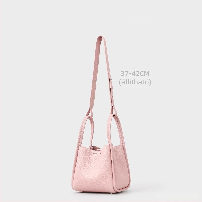 Női bucket táska valódi bőrből, 2025 nyár, puha kétszintes marhahúsbőr, közepes méret, crossbody és válltáska egy pánttal