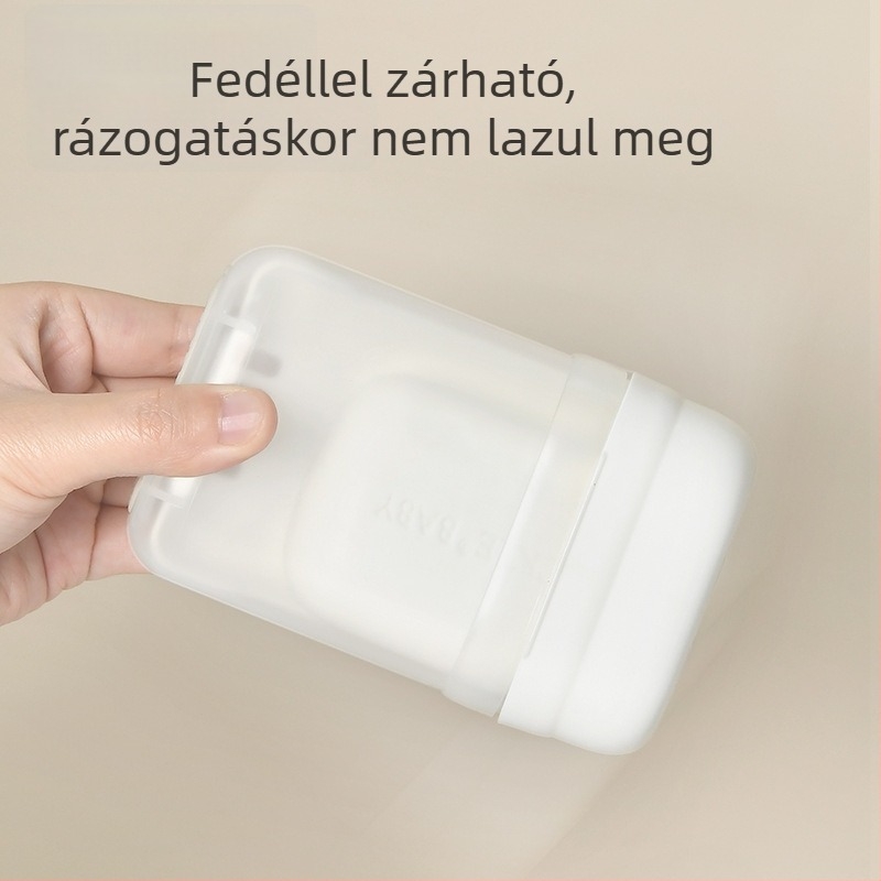 Utazási hordozható szappan doboz, mini lefolyóval ellátott szappan tároló