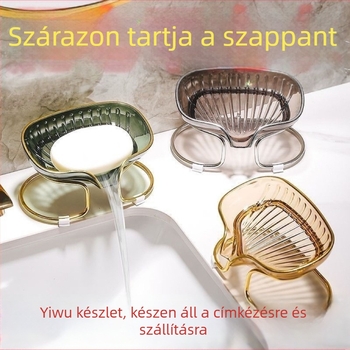 Szappan-doboz és szappan tároló állvány, otthoni használatra, fúrás nélkül, elegáns csepegtető állvány