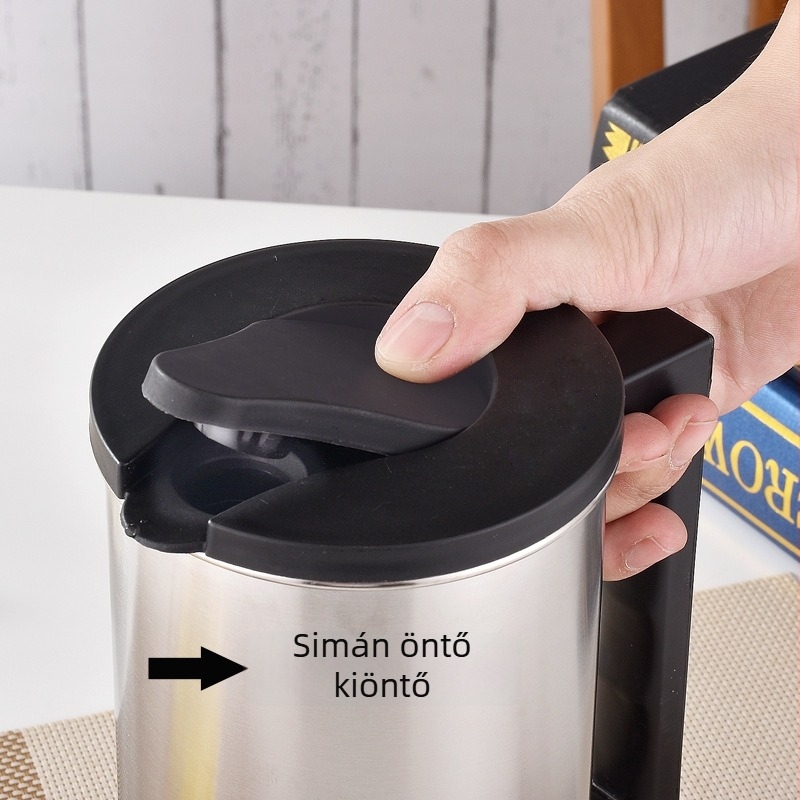 Koreai stílusú rozsdamentes acél hidegvíz-kanna, 1,6 L, egyszintes kivitel, gyümölcslé, tea és italok